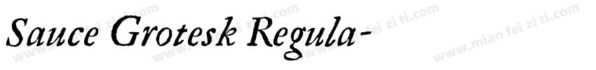 Sauce Grotesk Regula字体转换